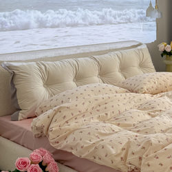 High-End Double Pillow Princess Tatami Removable and Washable Headboard Cushion Large Backrest Cushion Bed Pillow Soft Pack Waist Protector