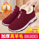 Old Beijing cloth shoes women in winter plus velvet thickened new grandma shoes middle -aged and elderly warm anti -slip elderly mother mothers cotton shoes