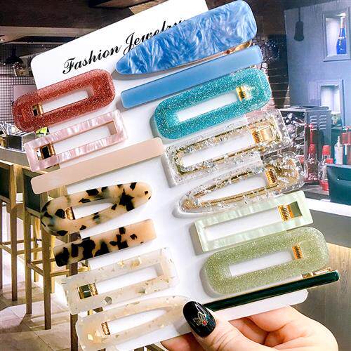 35가지 스타일 2 | 3개입 헤어 클립 세트 아세테이트 머리핀 여성 헤어 AC-