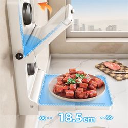 Kitchen suction cup food preparation rack n multi-layer side dish foldable multi-layer punch-free wall-mounted storage rack