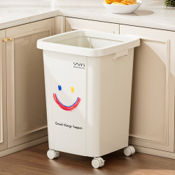 Trash Can for Kitchen Use, Large Capacity, Household, Living Room, 2026 New Model, Large Size, Light Luxury, Movable, High Aesthetic Value, Extra Large