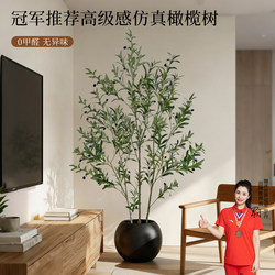 Simulated High-End Green Plant Olive Tree for Indoor Living Room Next to the Tv Cabinet, High-End Artificial Flower Plant Decoration Ornament