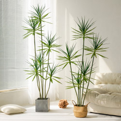 Fake Green Plants for Decoration, Artificial Agave Indoor Potted Plants, Large Floor-Standing Ornaments for the Living Room, Light Luxury, Realistic Green Plants