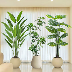 Artificial Green Plant, Traveler's Banana, Monstera, Indoor Living Room, High-End Light Luxury Plant, Potted Plant, Bionic Decoration, Fake Tree