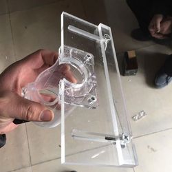 Small Trimming Machine with Scale Ruler, Specialized Milling Board for Wooden Door Hinge Slots, m Transparent Machine Base Slotting Tool