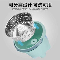 Thickened Bucket Mop for Home Use, Hands-Free Lazy Mop, Small Magic Mop, Single Bucket Mop, Rotating Mop, Lazy Mop