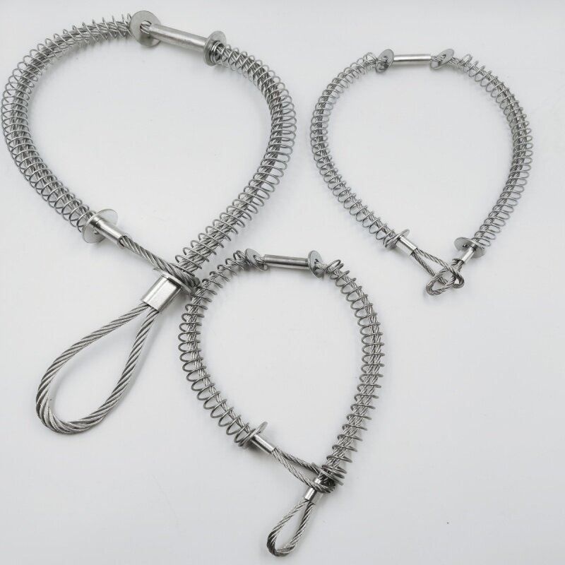 Hose Spring Rope Galvanized Stainless Steel Safety Rope for High-Pressure Oil and ...