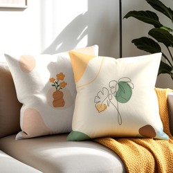 Beautiful and Fresh Style Pillow, Modern and Simple Living Room Sofa Cushion, Pillowcase, Bedroom Headboard Backrest, Office Cushion