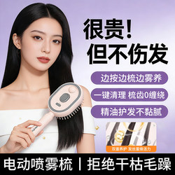 Electric Spray Airbag Comb for Women, Scalp Massage Comb, Essential Oil Misting Comb, Anti-Static Comb for Smooth and Fluffy Hair