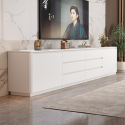 Slate Solid Wood Tv Cabinet for Living Room, Home Use, Floor-Standing Storage Cabinet, Integrated Tall Tv Cabinet and Coffee Table Set