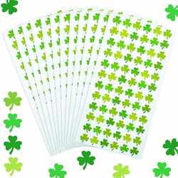 St. Patrick's Day 3-Leaf Clover Stickers ins Wind-Resistant Adhesive Stickers Waterproof Children's Praise Reward Label Stickers