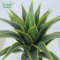 Simulated yellow crown orchid potted European-style home decoration fake plant agave sword leaf manufacturer artificial plants in stock