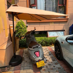 Wall-Mounted Half-Umbrella, Outdoor Parasol, Courtyard Umbrella, Adjustable Umbrella, Side Sunshade for Electric Scooters, Sunshade and Rain Protection