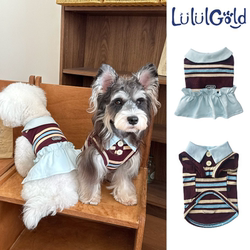 Lululgold Pet Clothes Spring New Style Dog Sleeveless Vest Cat Skirt Small Dog Couple Outfit