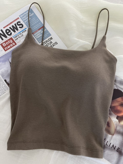 Gu Fei autumn and winter grinding hair strap suspender vest, beautiful back female chest pad
