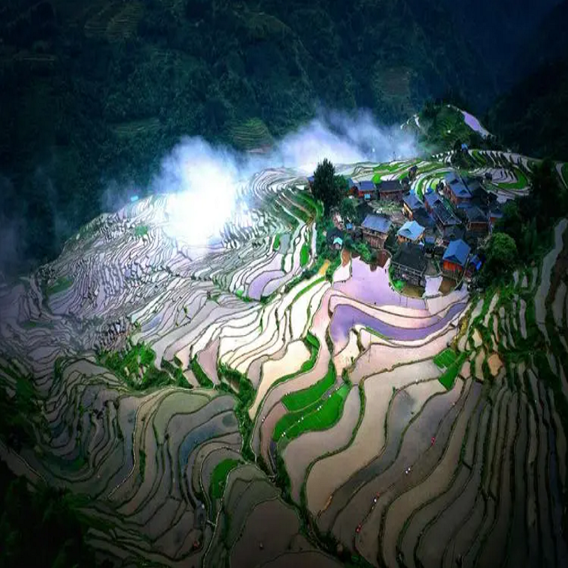 贵州旅游贵阳出发小七孔+加榜梯田+西江千户苗寨5天4晚跟团游