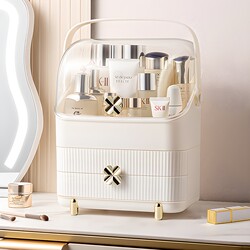 Japanese Cosmetics Storage Box Desktop Drawer-Type Dust-Proof Large-Capacity Dressing Table Skin Care Product Lipstick Storage Shelf