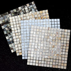 20 Natural Shell Mosaic Tiles with Seams for Bathroom Tv Background Wall Decoration, Renovation Material for Old Houses