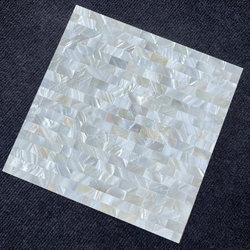 Premium Long Strip 1530 Shell Mosaic Tile Stickers, Natural Dense Pattern, for Bathroom and Living Room Background Wall Decoration, Self-Adhesive