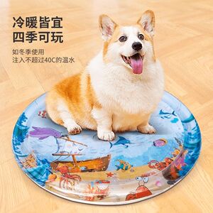 
Cat water mattress pet pat water mattress large dog inflatable water injected ice pad cool thickened anti-catch small fish toys
