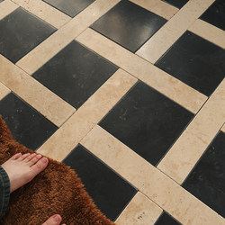 Limestone Black and White Mixed Stone Tiles for Vintage Tea Rooms, Clubs, Restaurants, Clothing Stores, Guesthouses, Entryways, and Balconies, Non-Slip Floor Tiles