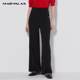 Mandesey black wide-leg pants for women 2025 summer high waist loose thin trousers drooping trousers floor pants