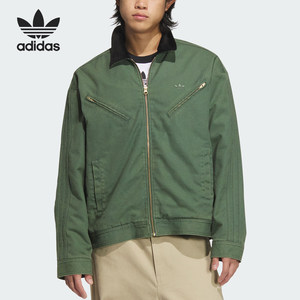 
Adidas/Adidas genuine Clover men and women lapel warm retro sports cotton jacket JW9575
