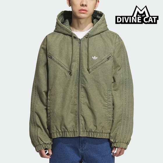 
Adidas/Adidas genuine clover men's and women's woven warm sports loose hooded cotton clothing KC2641