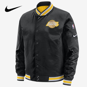 Nike/Nike genuine Los Angeles Lakers men's stand -up collar warmth sports jacket cotton cloth CU8099
