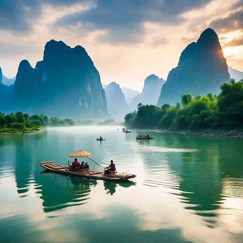 【住龙脊800米吊脚楼】广西桂林阳朔旅游4天3晚跟团游漓江四日游