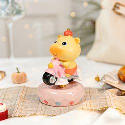 Jingdezhen Cute Capybara Lulu Spinning Fun Desktop Decoration Adorable No-Installation Cute Spinning Ornament Gift