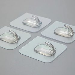 No punching, no trace, strong adhesive hook to stick on the back of the door