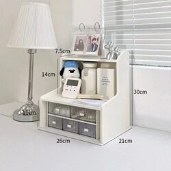 Ins Style Desktop Student Storage Rack Multi-Functional Desk Cosmetics Storage Rack Dormitory Stationery Storage Box