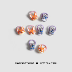 Zootopia Girls' Hair Accessories Rabbit Police Officer High Elasticity Hair Ties Infant Thumb Hair Bands Children's Hair Ropes