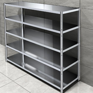 
Thickened 304 stainless steel kitchen storage rack floor-standing multi-layer household shelves cabinet storage rack large storage