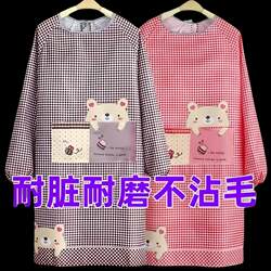 [on Sale] Korean Style Fashionable Apron, Anti-Dirt and Anti-Oil Long-Sleeve Smock, Adult Reverse-Wear Apron for Cooking and Workwear