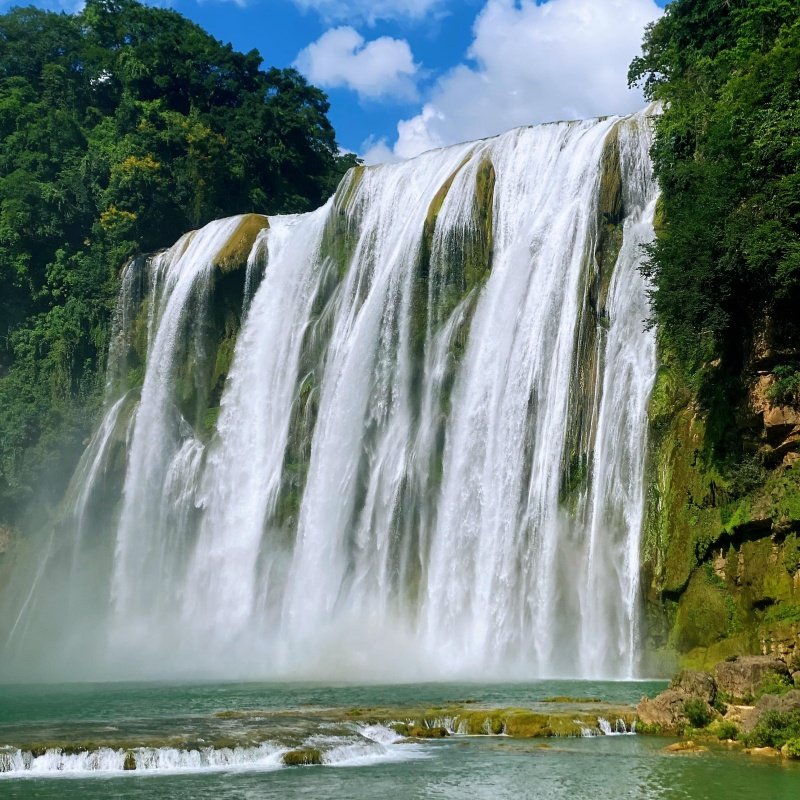 贵州纯玩5日游黄果树瀑布+青岩古镇+大小七孔+肇兴侗寨+梯田风光