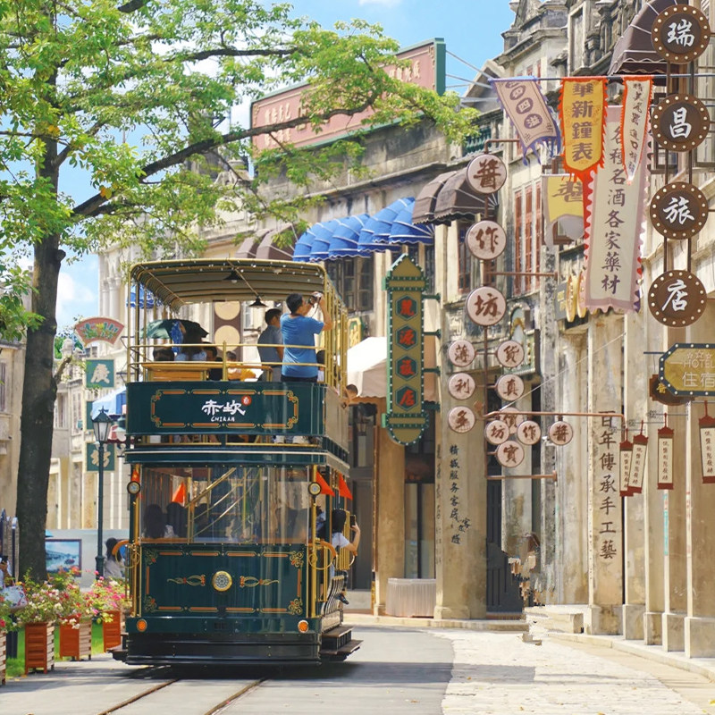 广州出发 佛山顺德江门2日游住赤坎古镇三十三墟佛山祖庙包车旅游