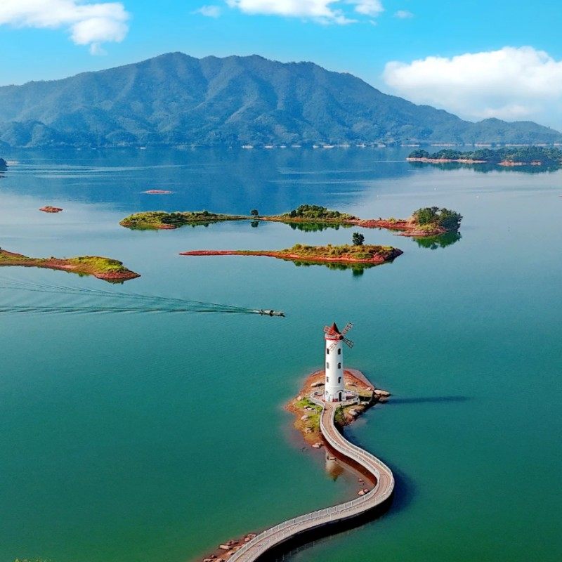 杭州千岛湖纯玩一日游(2-6人团中心湖游船登岛天屿山日落植物园)