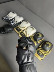 Boxing Gloves Half-Finger Gloves Sanda Training Competition Muay Thai Fighting Gloves