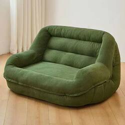 Corduroy Lazy Sofa Chair for Small Apartments, Sofa Bed That Can Be Reclined and Used for Sleeping, Small Sofa for Balcony or Tatami