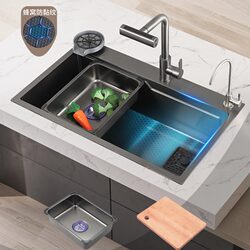 Kitchen Thickeneded Washbasin Household Sink Sus304 Stainless Steel Washbasin Sink Large Single-Slot Under-Counter Basin