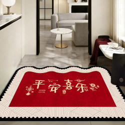 2026 New Model Entrance Door Mat French Style Red Carpet Festive Front Door Foyer Non-Slip Mat