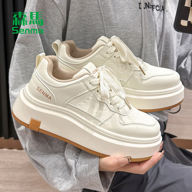 Semir white shoes women's thick-soled height-increasing women's shoes 2025 autumn and winter new popular casual sneakers women's shoes women's shoes