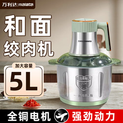 Wanlida Electric Meat Grinder 2026 New Model for Home Use, 5-Liter Large Capacity Blender, Meat Grinder and Dough Mixer All-In-One Machine