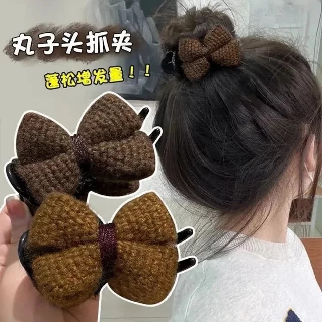 Hair Wanzi Headmaker Claw Clane Bow Covers Female Advanced Female Senior A Autumn and winter hair
