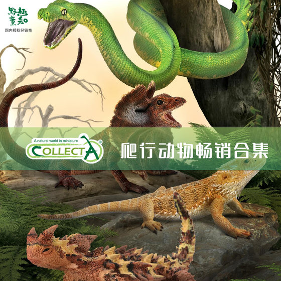 
British CollectA high simulation animal model simulation children's toy reptile [crocodile lizard turtle snake]