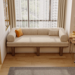 Pull-Out Bay Window Solid Wood Bed, Dual-Purpose for Sitting and Sleeping, Suitable for Small Apartments, Bedroom, Study, Bay Window Transformation, Foldable and Splicable Sofa Bed