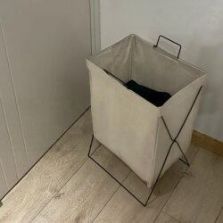 Foldable Dirty Clothes Basket, Dirty Clothes Storage Bin, Dirty Clothes Hamper, Steel Frame, Bedroom Clothes Organizer, Bathroom Fabric, Restroom