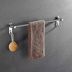 Bathroom Towel Bar Cool Towel Rack Stainless Steel Bathroom Hanging Rod Bathroom Towel Rack No Punching Single Rod No Nails